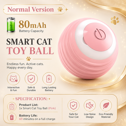 Cat Interactive Ball Electric Automatic Rolling Ball Smart Toys for Cats Smart Cat Toy Rotating Ball Cat Game Accessories