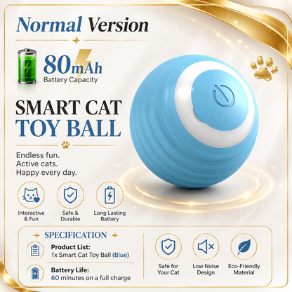 Cat Interactive Ball Electric Automatic Rolling Ball Smart Toys for Cats Smart Cat Toy Rotating Ball Cat Game Accessories