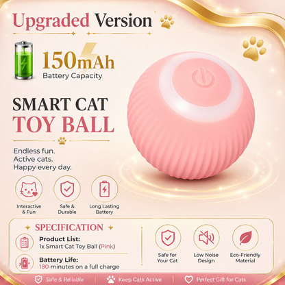 Cat Interactive Ball Electric Automatic Rolling Ball Smart Toys for Cats Smart Cat Toy Rotating Ball Cat Game Accessories