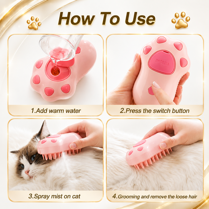 3 in 1 Pet Brush Cat Steam Brush Comb Dog Brush Electric Spray Cat Hair Brushes Massage Pet Grooming Hair Removal Combs