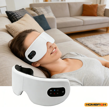 All-In-One Bluetooth Eye Massager with Vibration – Smart Mask with Wireless Charging for Eye Care