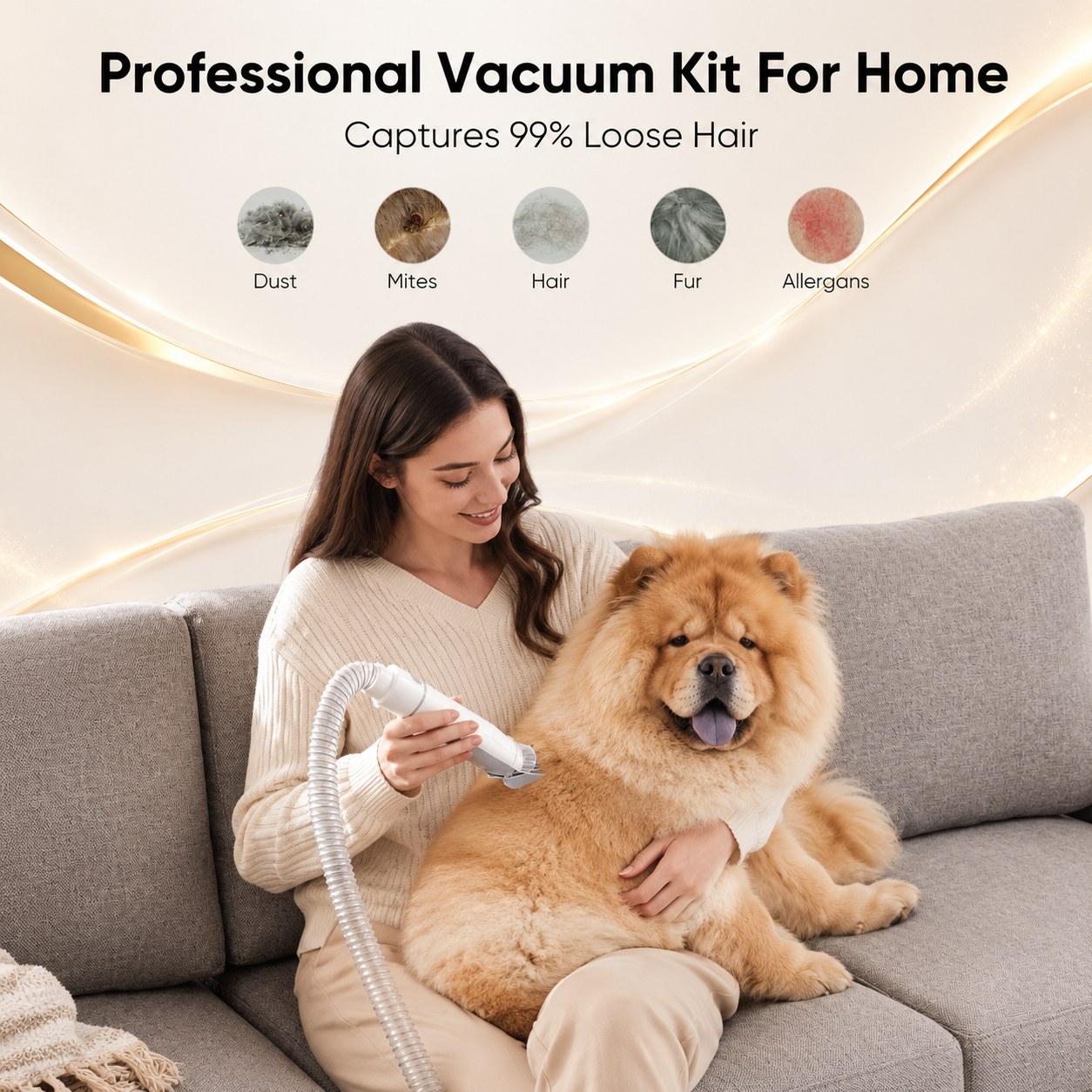 5-in-1 Pet Grooming Vacuum Kit