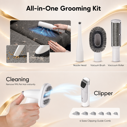5-in-1 Pet Grooming Vacuum Kit